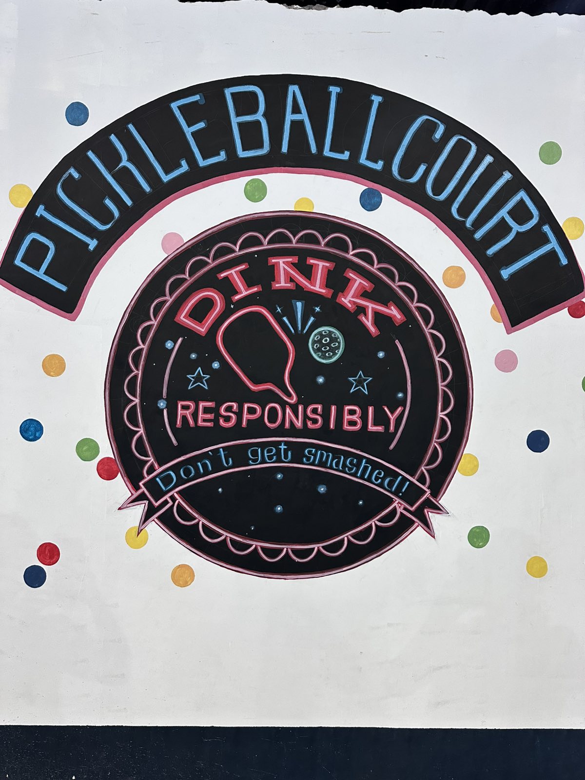 DINK Responsibly Pickleball Court
